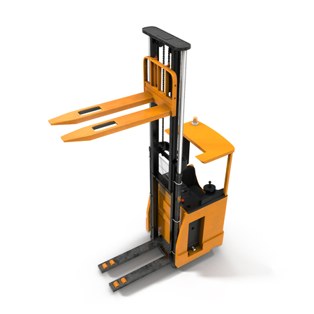 Angle from up Rider Stacker on white background. 3D illustrationの写真素材