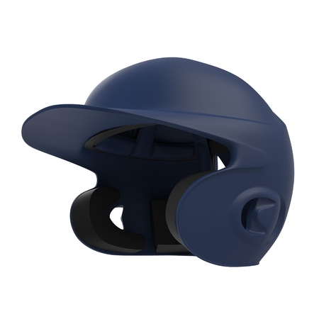 Blue baseball helmet on white background. 3D illustrationの写真素材