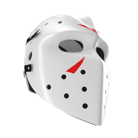 Scary hockey Halloween mask on white background. 3D illustrationの写真素材