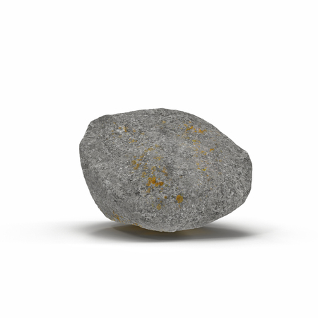 Rock stone isolated on white. 3D illustrationの写真素材