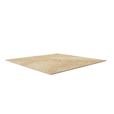A floor brown rug isolated on a white. 3D illustration, clipping pathの写真素材