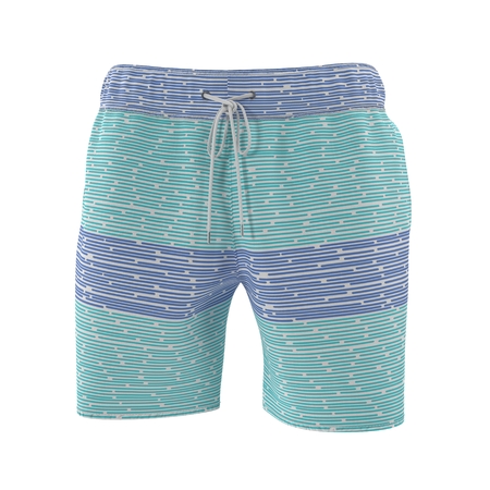 Mens Swim Trunks on white. Front view. 3D illustrationの写真素材