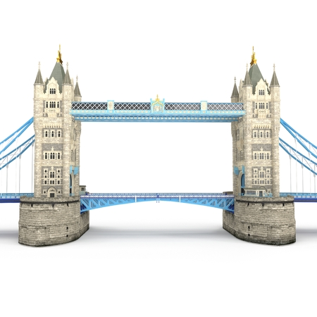 London landmark Towerbridge on white. 3D illustrationの写真素材