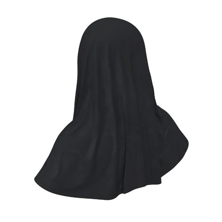 Muslim Islamic Women Burqa with Face Cover Niqab on white. 3D illustrationの写真素材