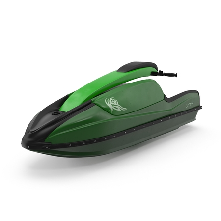 jet ski isolated on white. 3D illustrationの写真素材