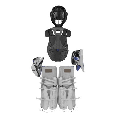 Hockey Goalie Protection Kit on white. 3D illustrationの写真素材