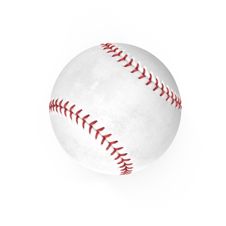 Baseball Ball on white background. 3D illustrationの写真素材
