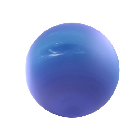 Neptune Planet on white background. 3D illustrationの写真素材