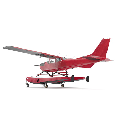 hydroplane on white. 3D illustrationの写真素材