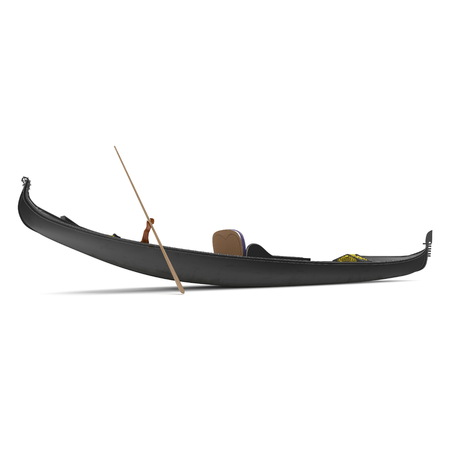 Gondola Boat on white. 3D illustrationの写真素材