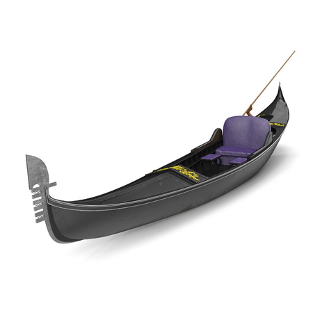 Gondola Boat on white. 3D illustrationの写真素材