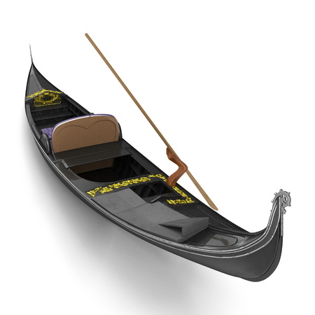 Gondola Boat on white. 3D illustrationの写真素材