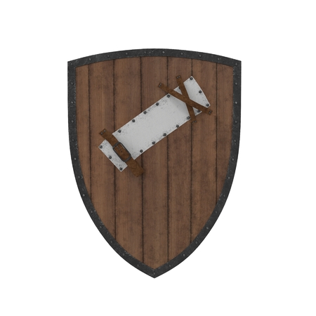 Knights Templar Shield on white. 3D illustrationの写真素材
