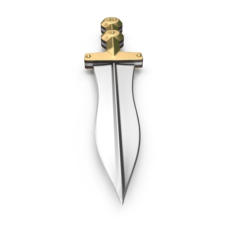 Roman Pugio Dagger on white. 3D illustrationの写真素材