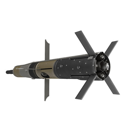 TOW Missile on white. 3D illustrationの写真素材