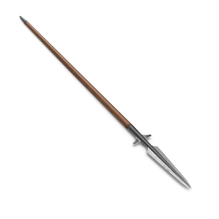Viking Spear isolated on a white background. 3D illustrationの写真素材