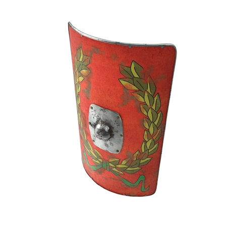 Roman Scutum Shield on white background. 3D illustrationの写真素材