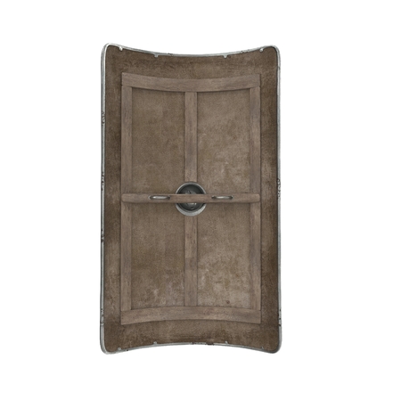 Roman Scutum Shield on white background. 3D illustrationの写真素材