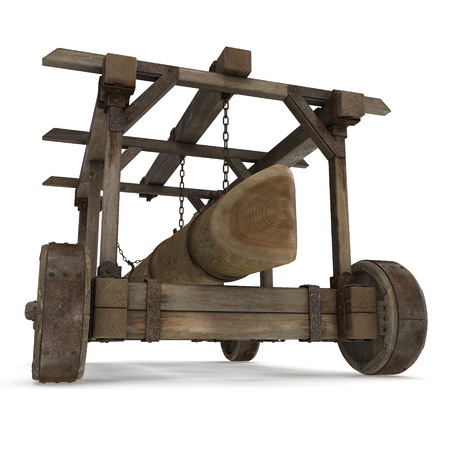 Battering Ram On White Background Isolatedの写真素材