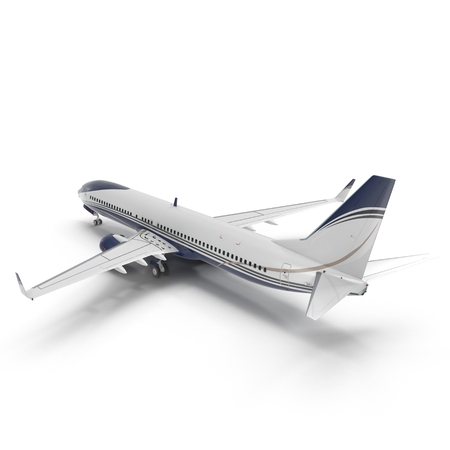 Generic Passenger Plane White Background Illustration Isolatedの写真素材