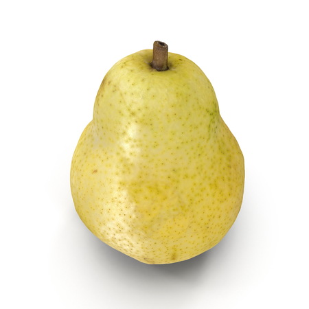 Pear 3D Illustration on White Backgroundの写真素材