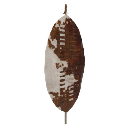 Zulu War Isihlangu Cow Hide Battle Shield 3D Illustrationの写真素材