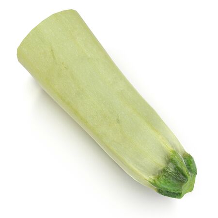 Zucchini Half on White Background 3D Illustration Isolatedの写真素材