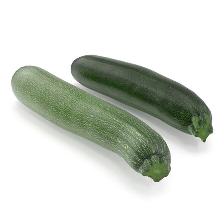 Zucchini Vegetable Collection on White Background 3D Illustration Isolatedの写真素材