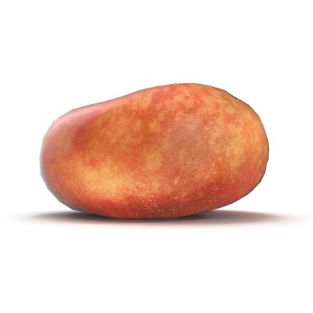 Doughnut Peach on White Background 3D Illustration Isolatedの写真素材