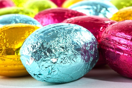 Easter egg isolated on a white backgroundの写真素材