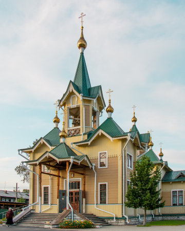 Church of St. Nicholas. Orthodox church in the city of Slyudyanka, Irkutsk region.のeditorial素材