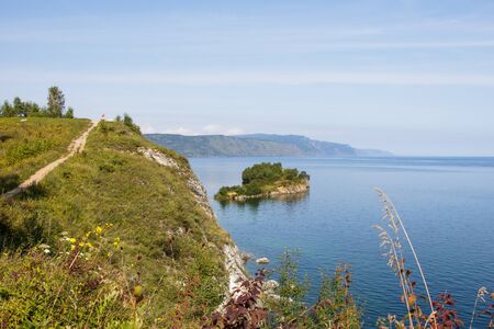 Shamansky Peninsula on Lake Baikal near the town of Slyudyanka, Irkutsk Region, Russia.の写真素材