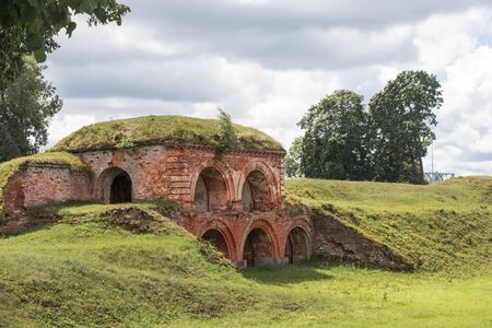 Picturesque ruins of the Daugavpils or Dinaburg fortress, Latvia.の写真素材
