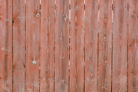 Texture of shabby old red wooden boards with cracks as a backgroundの写真素材