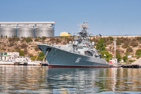 Sevastopol, Russia - September 26, 2020: Patrol ship Ladny is moored in the port of Sevastopol. Black Sea Fleet of Russia. 861のeditorial素材