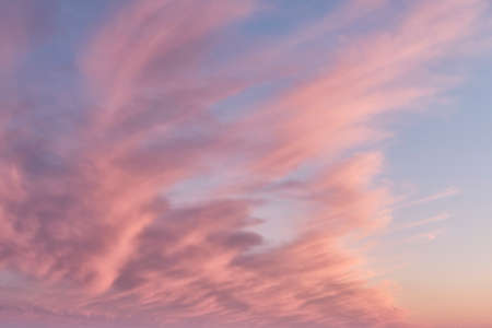 Beautiful cloudy sunset landscape.の写真素材