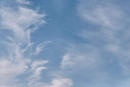 Beautiful blue sky with cirrus clouds.の写真素材