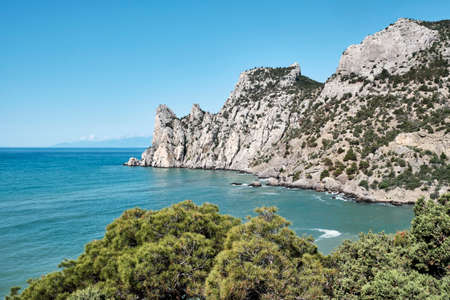 National botanical reserve New World, Crimea. Seascapeの写真素材