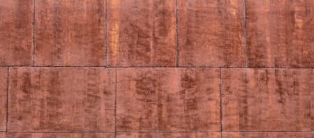Texture of rusty iron sheets welded together as an abstract background. Banner.の写真素材