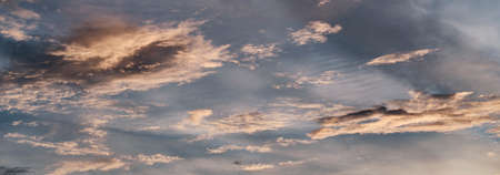 Sunset sky. Scenic dramatic cloudy landscape.