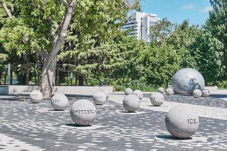 Festival Square, Kazan, Russia. Opened in honour of World Cup 2018.のeditorial素材