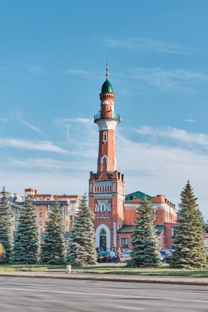 Anniversary Mosque, Kazan, Russia. Monument of Tatar cult architecture.のeditorial素材