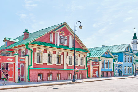 Museum of Tatar Life. Old Tatar settlement, Kazan, Russiaのeditorial素材