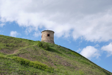 Passage or white tower, restored part of mosque fortress, stood here during Volga Bulgaria period....
