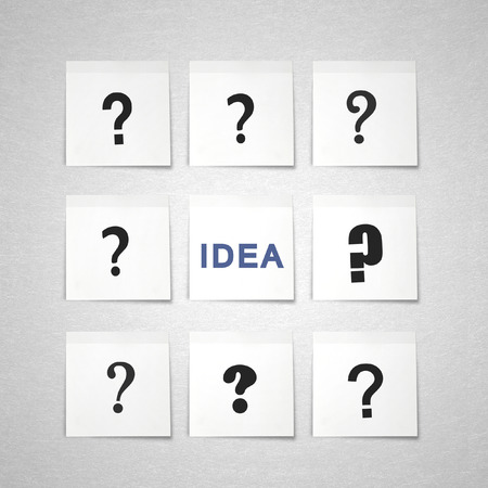 idea with questionの写真素材