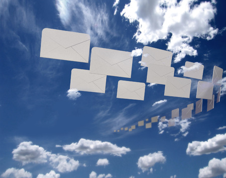 Flying mailの写真素材