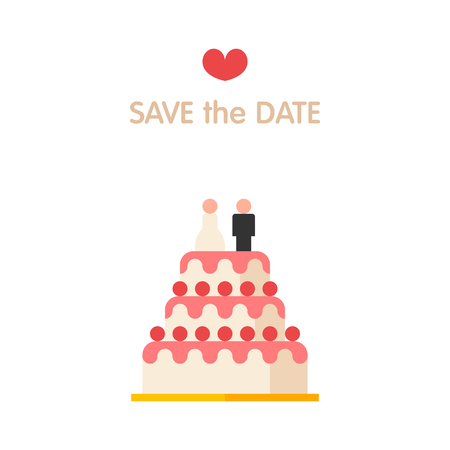 Save the date. Set of stylish vector iconsのイラスト素材