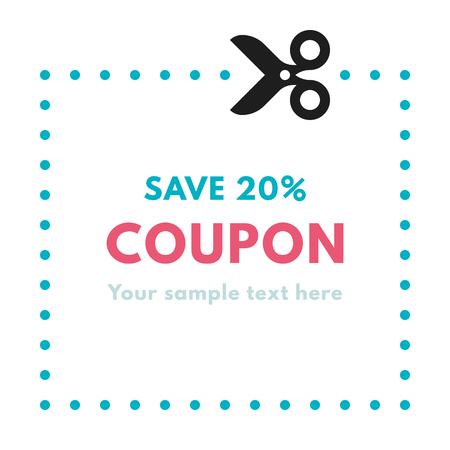 Coupon sale, offers and promotions vector templateのイラスト素材
