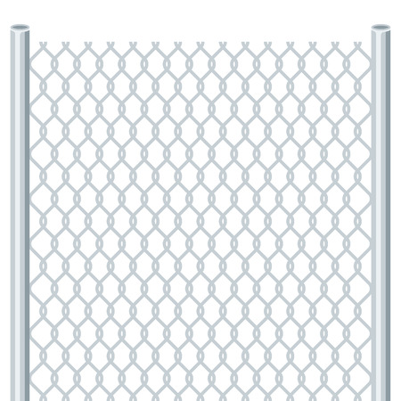 Fence. Vector flat illustration isolated on white background.のイラスト素材