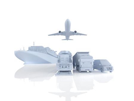 different types of cargo for carriage. 3d renderingの写真素材